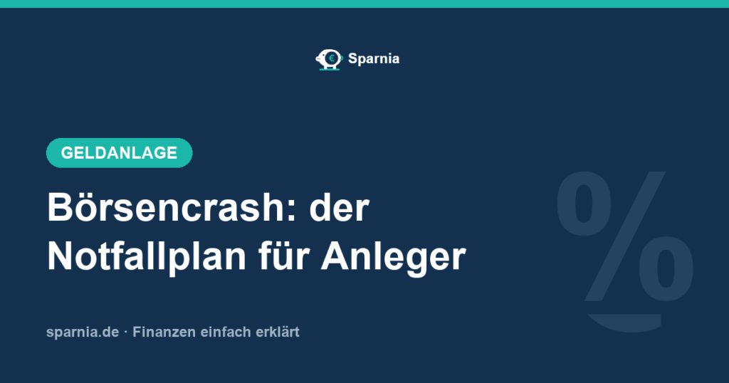 Börsencrash – Notfallplan mit 5 Regeln für Anleger