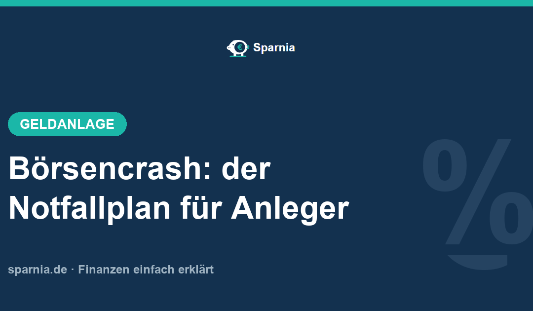 Börsencrash – Notfallplan mit 5 Regeln für Anleger