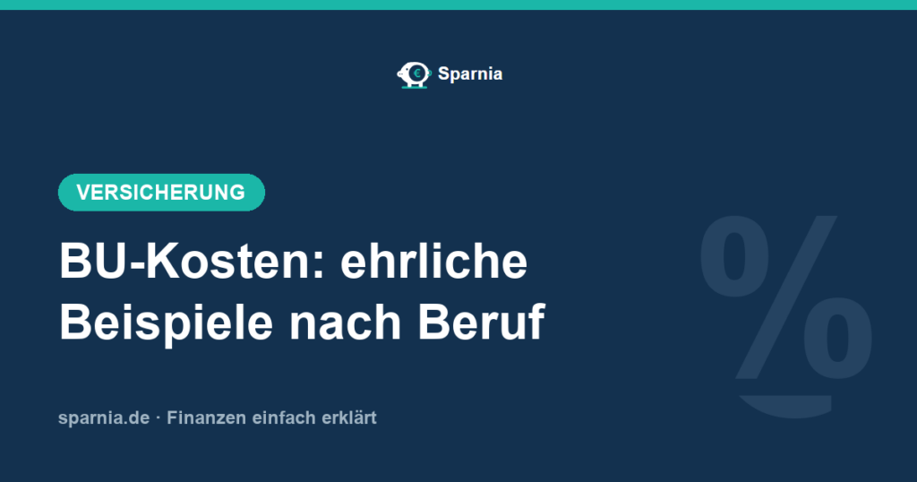 BU-Kosten 2026 – Beispielbeiträge nach Beruf und Alter