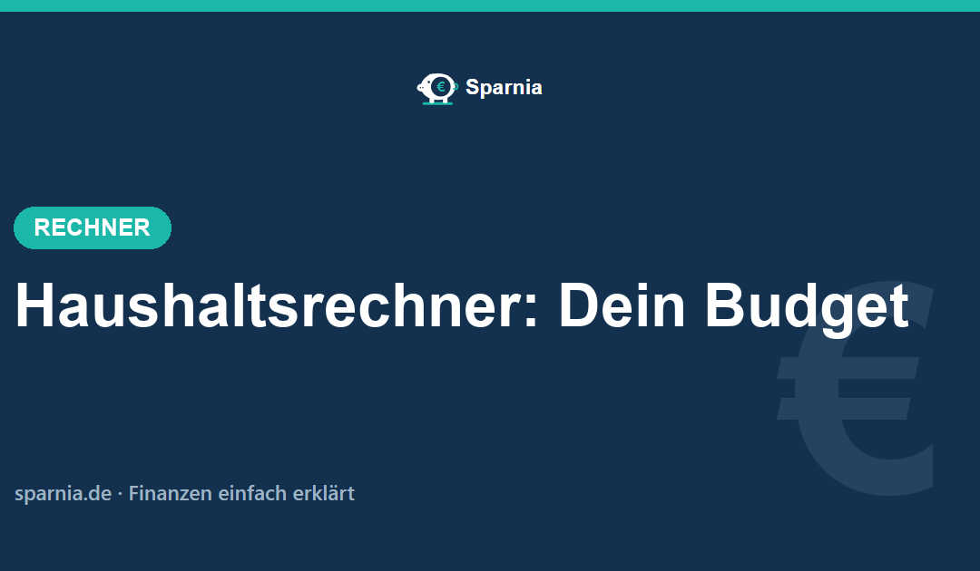 Haushaltsrechner – Budget mit 50/30/20-Regel prüfen