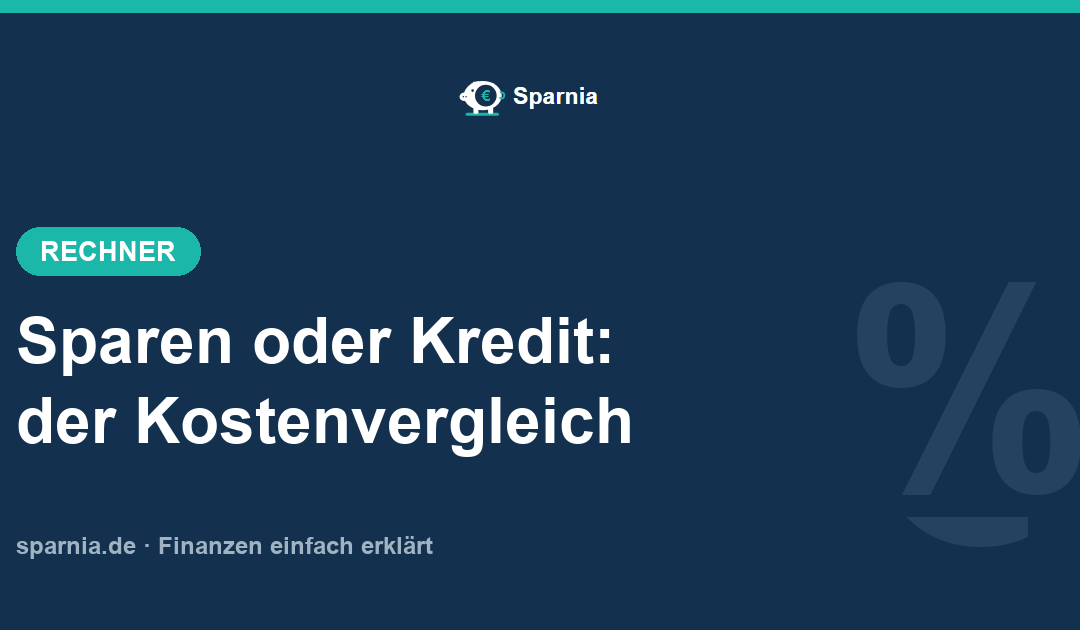 Sparen oder Kredit – Zinskosten gegen Mehrpreis durchs Warten
