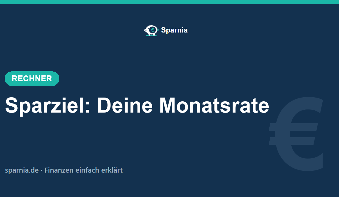 Sparziel-Rechner – nötige Monatsrate mit Zinseszins berechnen
