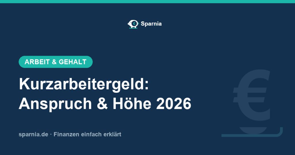 Kurzarbeitergeld 2026: Anspruch, Höhe und Bezugsdauer erklärt
