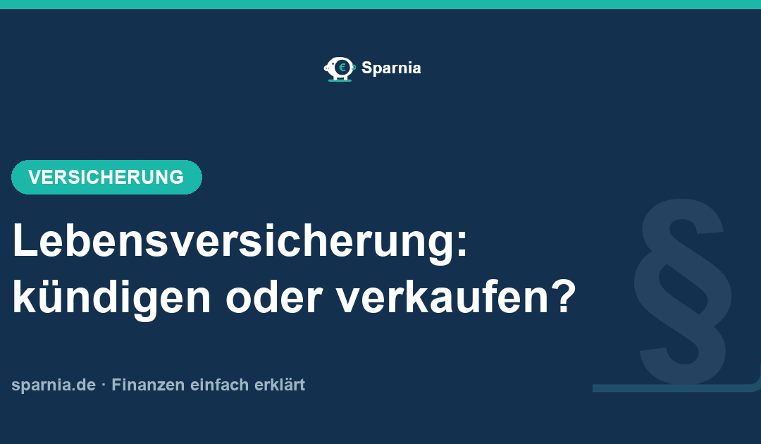 Lebensversicherung kündigen