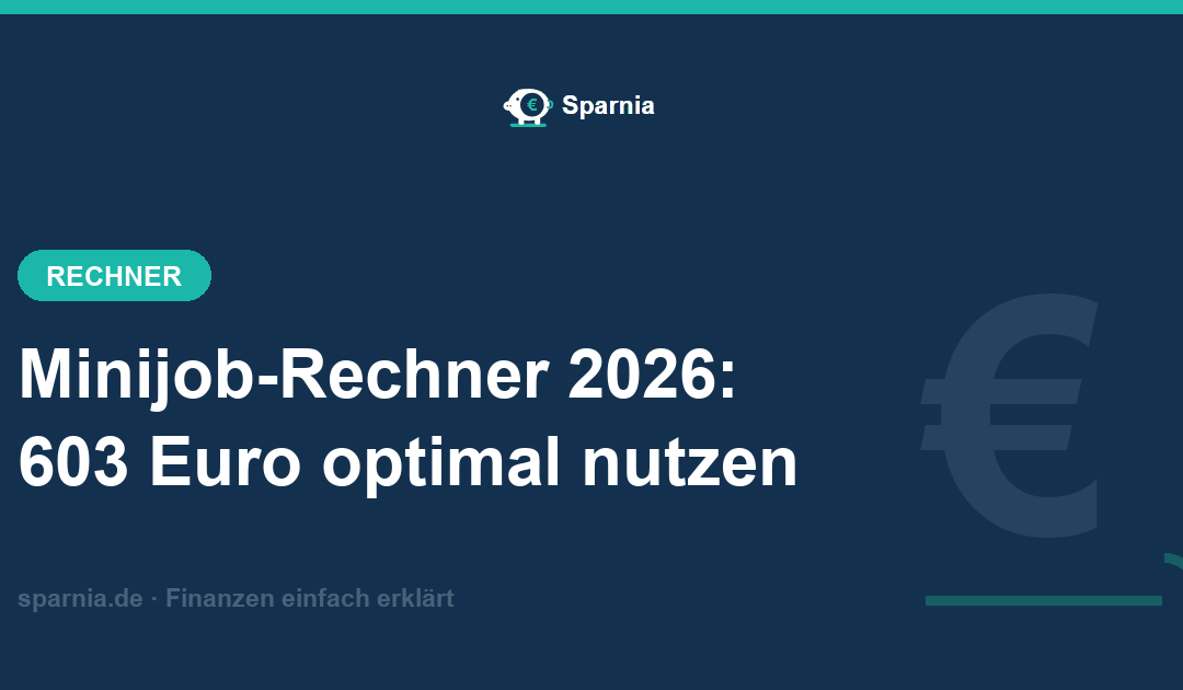 Minijob-Rechner 2026 – Netto, erlaubte Stunden und Arbeitgeberabgaben bei 603 Euro berechnen