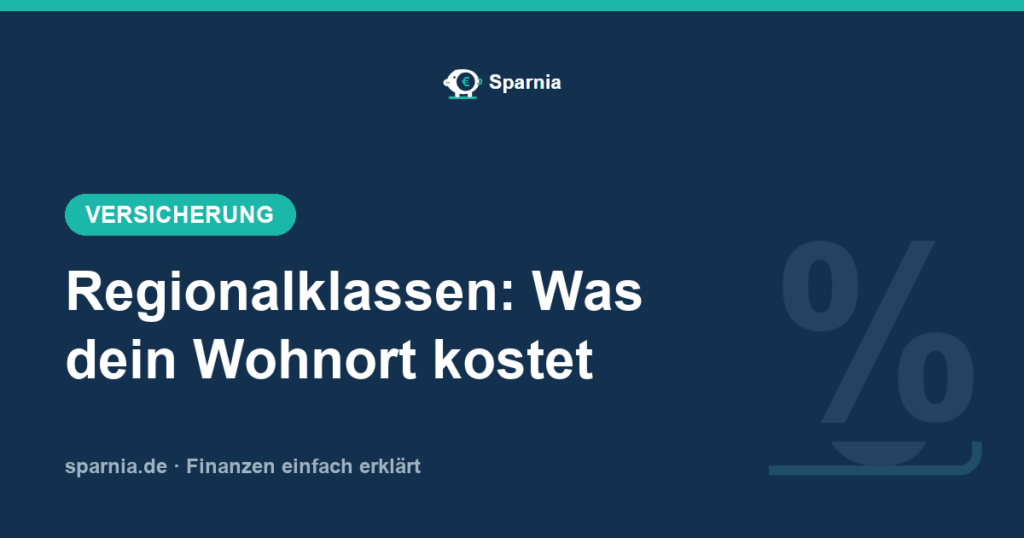 Regionalklassen in der Kfz-Versicherung nach Wohnort