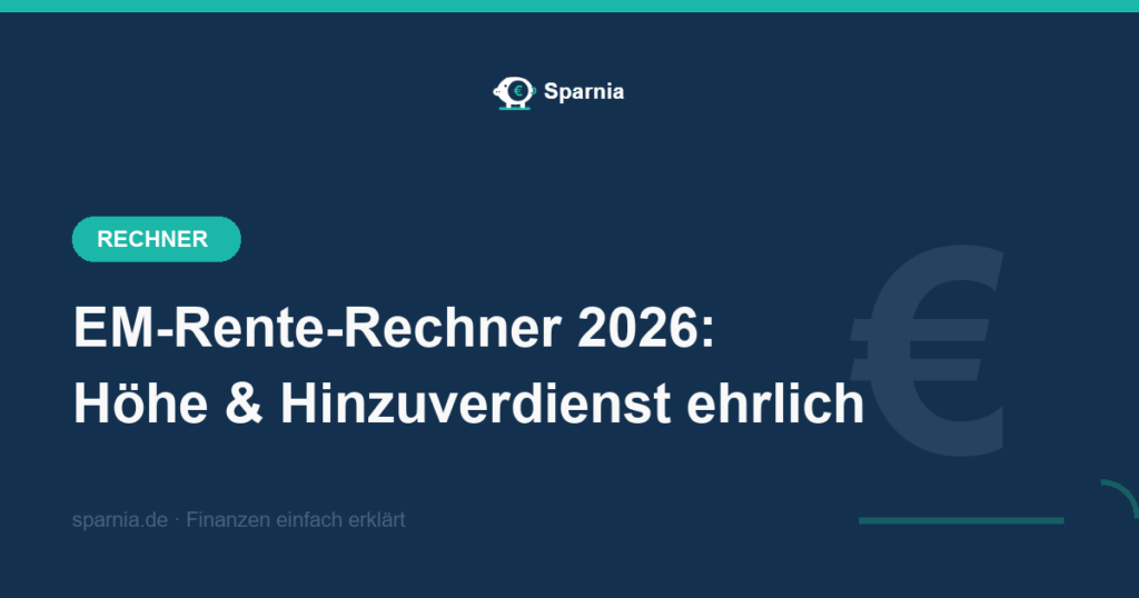 Erwerbsminderungsrente-Rechner 2026 – Höhe der EM-Rente mit Zurechnungszeit, Abschlag und Hinzuverdienstgrenze berechnen