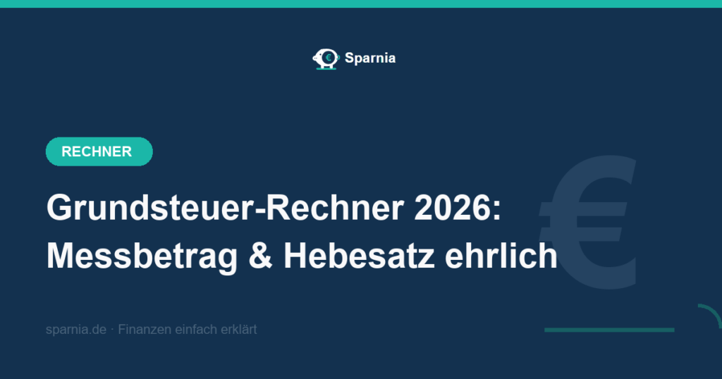 Grundsteuer-Rechner 2026 – Grundsteuer B nach Bundesmodell und Ländermodellen mit Messbetrag und Hebesatz berechnen