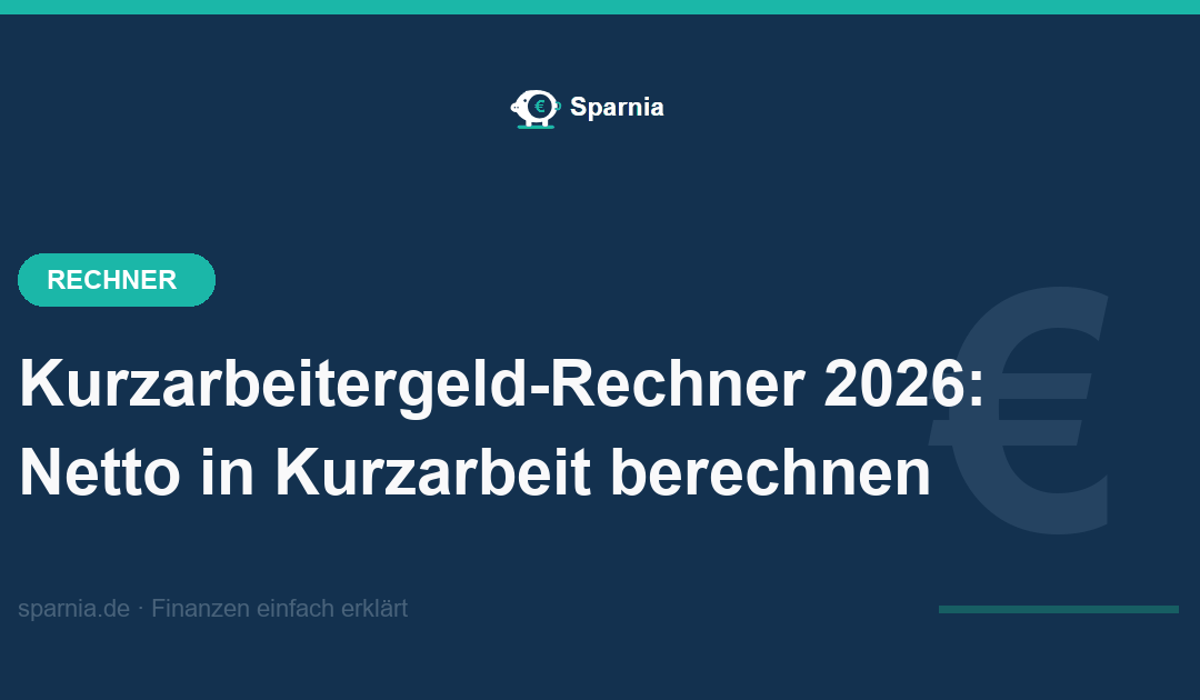 Kurzarbeitergeld-Rechner 2026 – Kurzarbeitergeld und Netto bei Arbeitsausfall nach SGB III berechnen